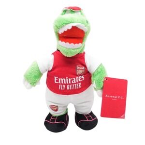 Arsenal FC Gunnersaurus Plush Mascot Kids Green Red NWT Official Licensed Toy